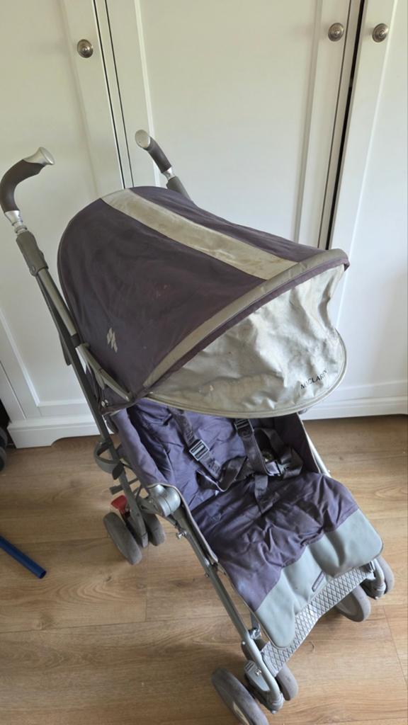 Maclaren Techno XL Buggy Grijs - Gebruikt, Goede Staat, Kinderen en Baby's, Buggy's, Ophalen, Gebruikt, Maclaren, Verstelbare rugleuning