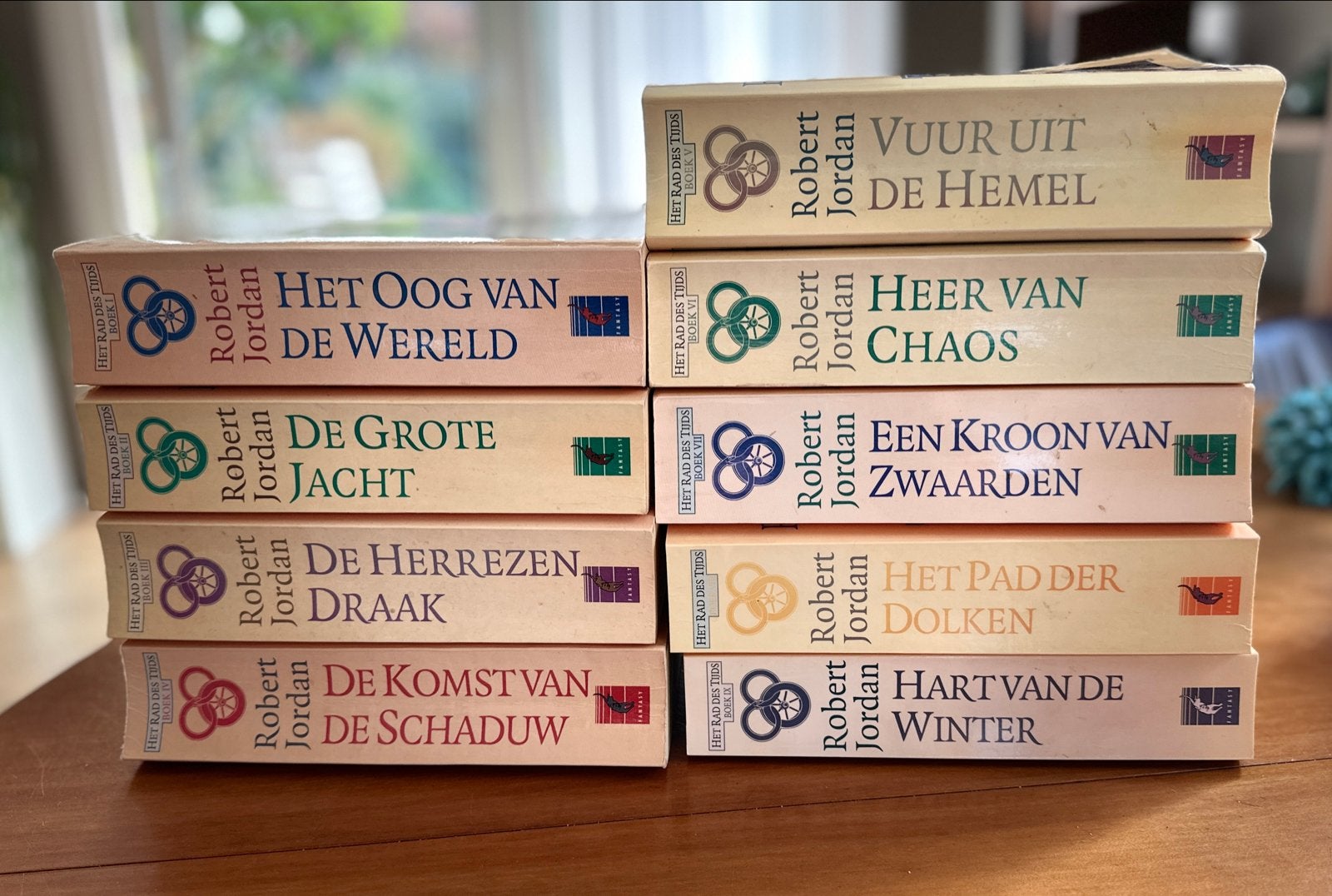 Het Rad des Tijds - Robert Jordan (9 boeken), Boeken, Ophalen of Verzenden, Gelezen