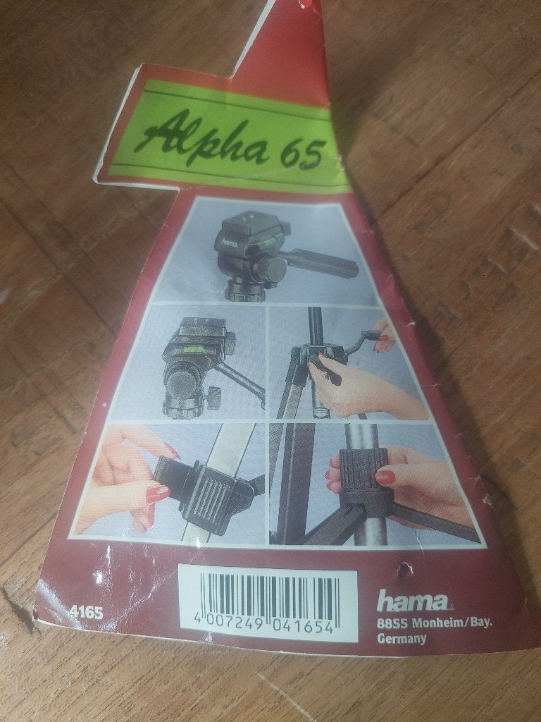 Hama Alpha 65 camerastatief – tot 160 cm – met doos, Ophalen, Zo goed als nieuw, 150 tot 175 cm, Driepoot