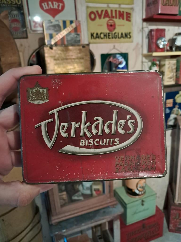 Verkade biscuits blikje, Ophalen of Verzenden, Zo goed als nieuw