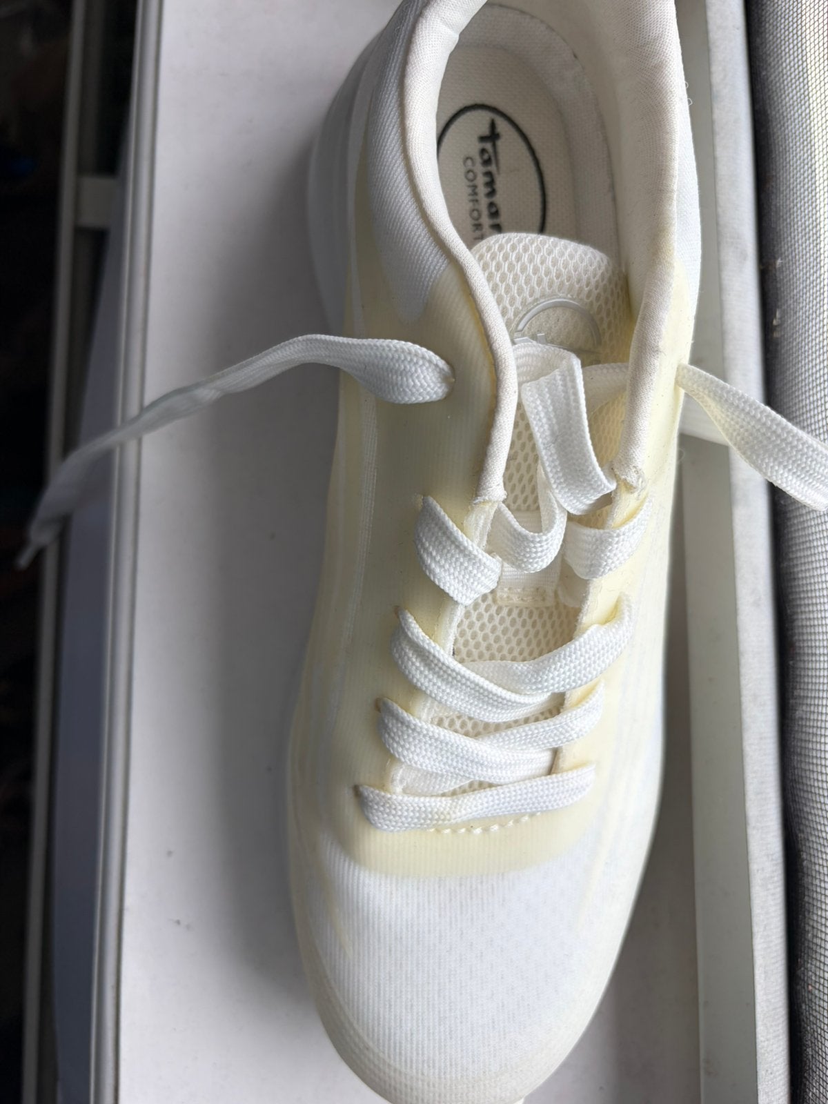 Sneakers Tamaris - comfort, Kleding | Dames, Ophalen of Verzenden, Zo goed als nieuw, Wit, Sneakers of Gympen