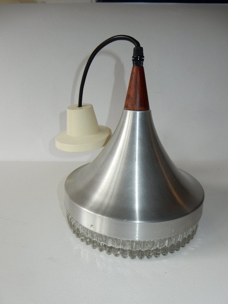 Hanglamp jaren70 Solken Duitsland, Duits Design Retro, Zo goed als nieuw, Glas, E27 (groot)