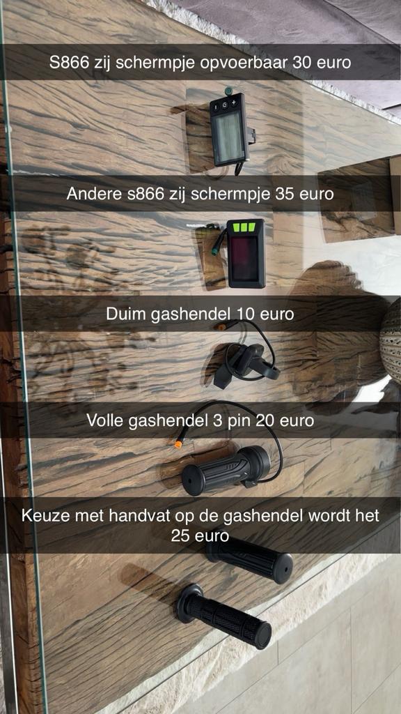 E-bike onderdelen: Displays en gashendels, Elektrische fiets, Gebruikt, Overige typen, Kunststof
