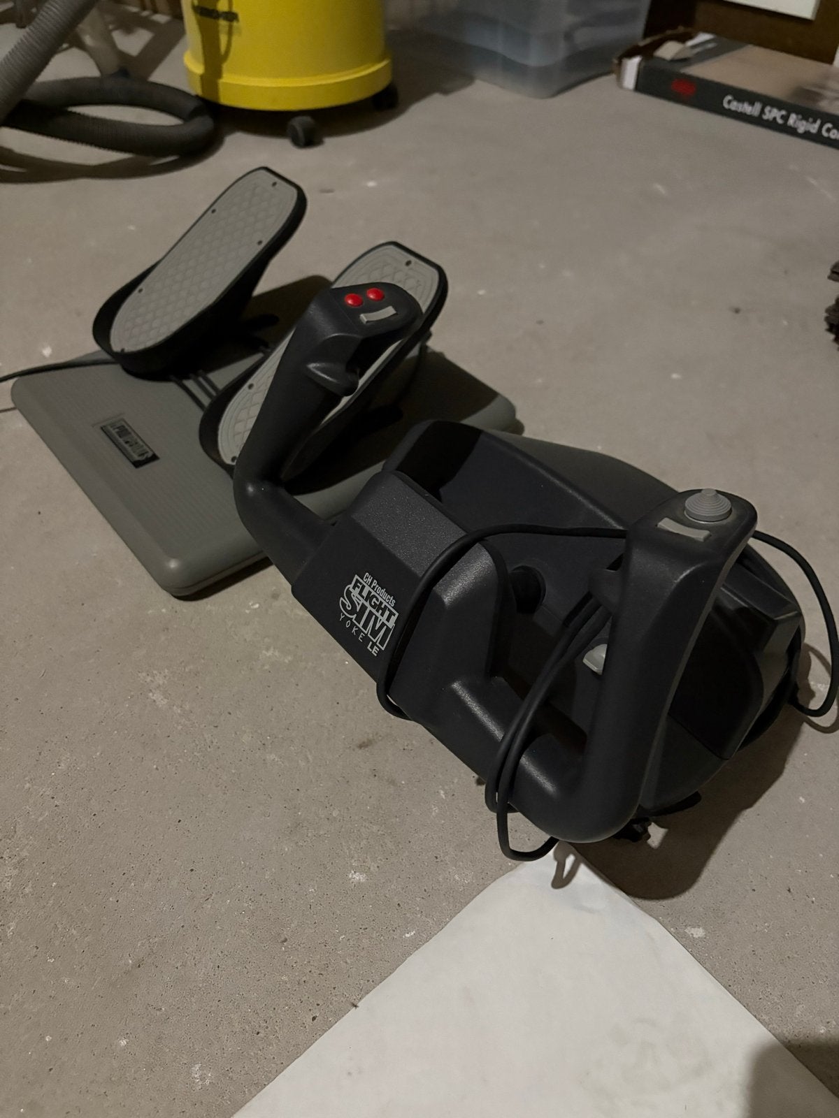 Flight sim yoke met pedalen, Spelcomputers en Games, Spelcomputers | Overige, Gebruikt, Overige merken, Ophalen of Verzenden