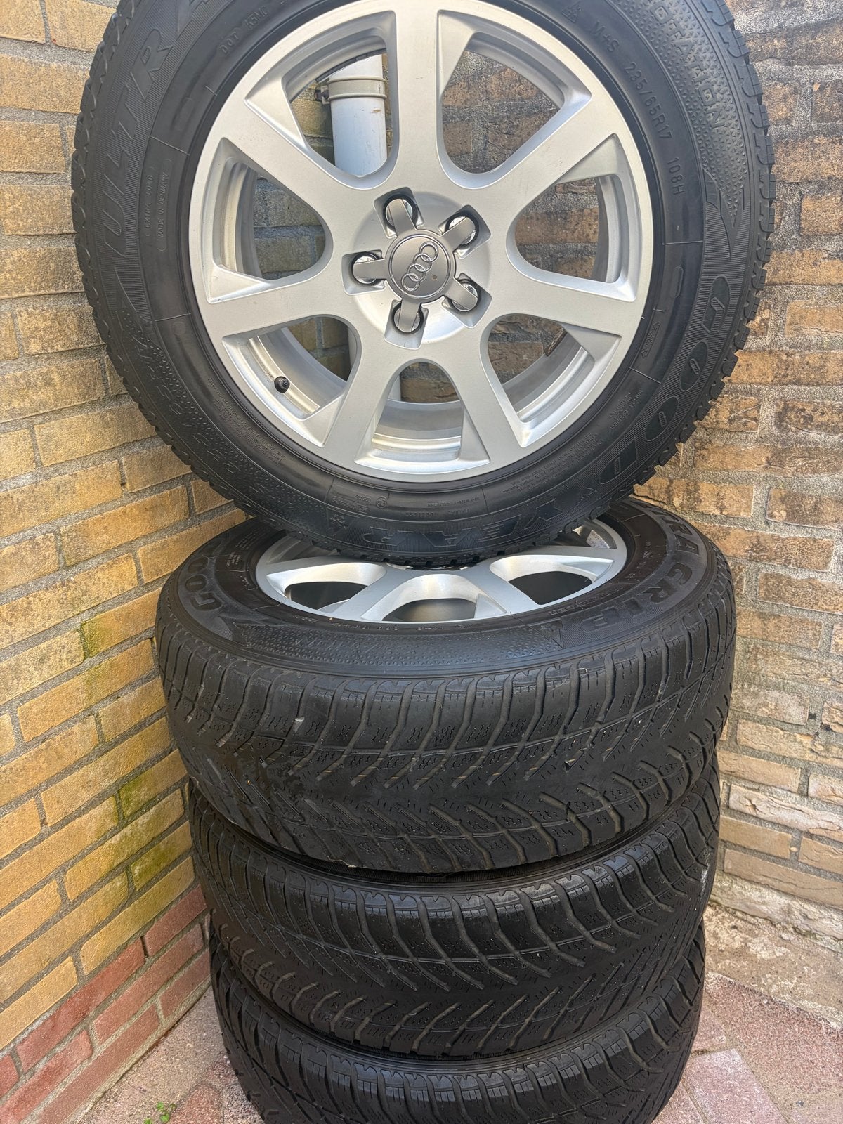 Goede set Goodyear Wrangler UltraGrip winterbanden met velge, Ophalen, Gebruikt, Banden en Velgen, Winterbanden