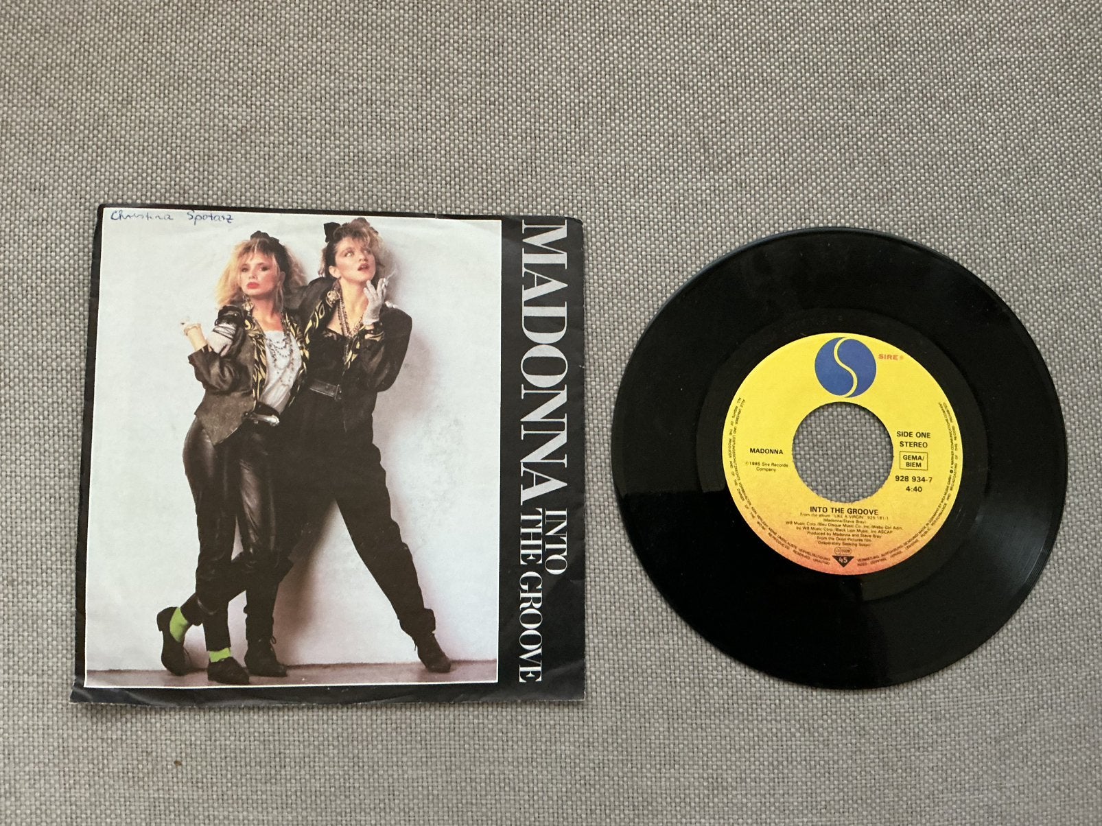 Madonna single vinyl. Into the groove., Ophalen of Verzenden, Gebruikt