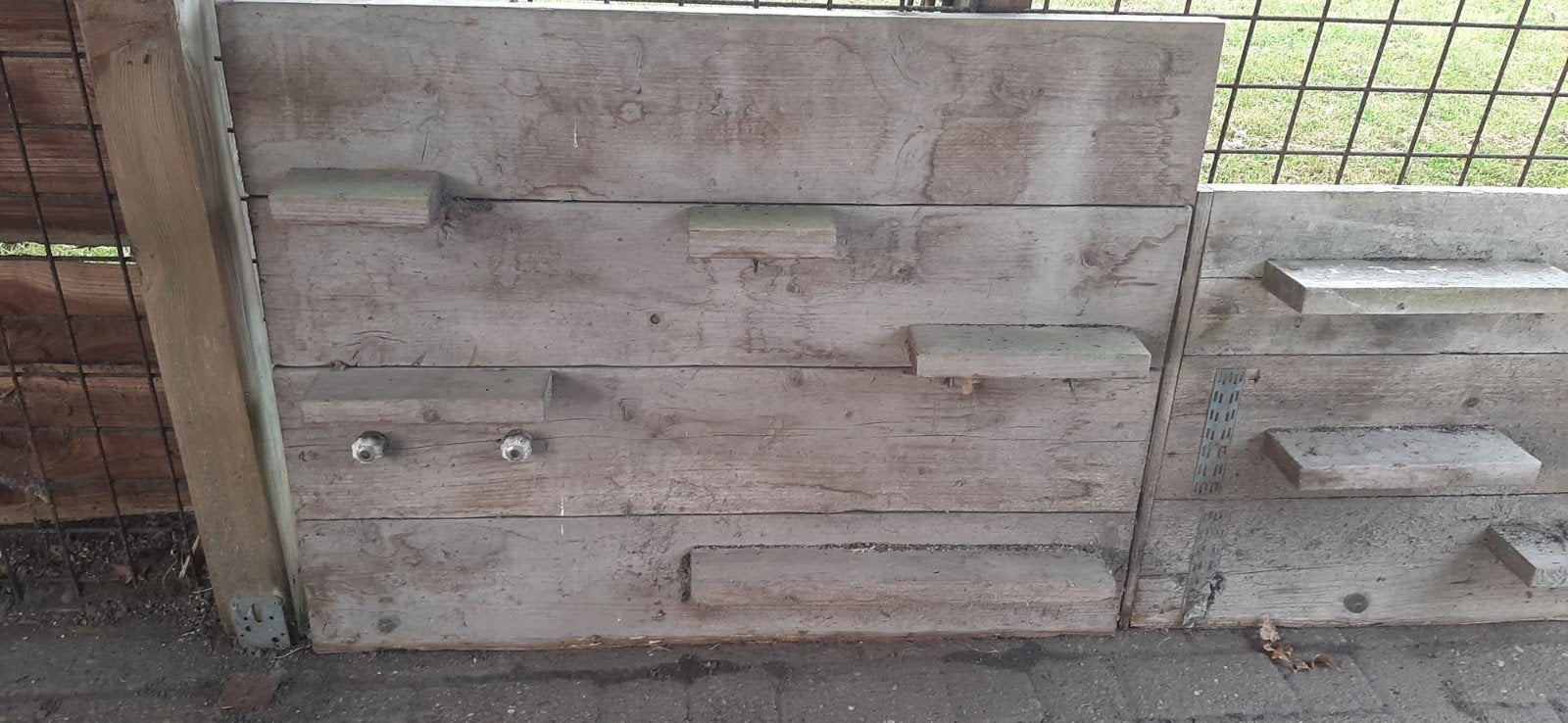 Wandbord van steigerhout (bijba gratis), Ophalen, Gebruikt, Hout, Bruin