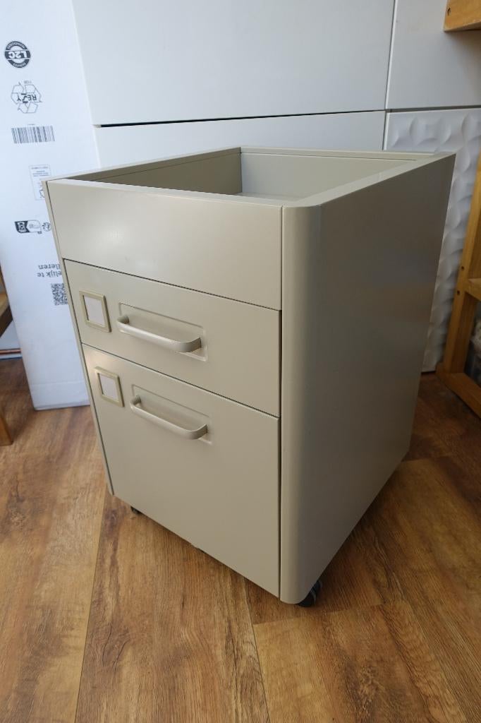 Ikea idåsen metalen ladenblok met lade en hangmappen, Ophalen, Minder dan 50 cm, 1 of 2 laden, Zo goed als nieuw
