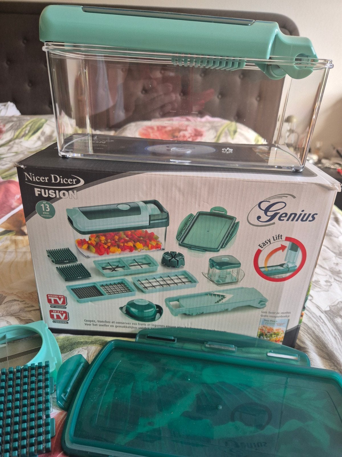 Te koop NIEUW Nicer Dicer Fusion compleet 13 delig, Ophalen of Verzenden, Nieuw, Rvs of Chroom