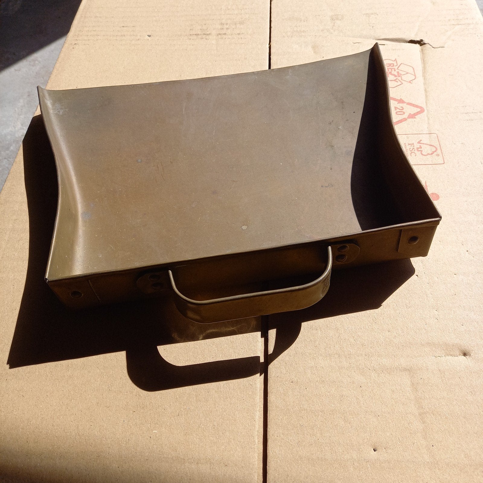 Vintage koperen kolenschop met handvat, Ophalen of Verzenden