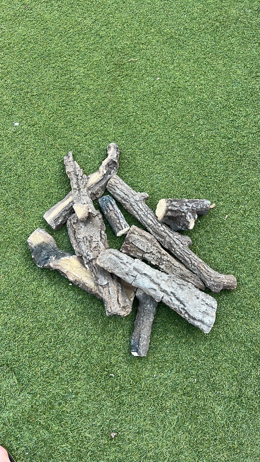 Keramische houtblokken gashaard hout, Ophalen of Verzenden, Zo goed als nieuw, Vrijstaande haard, Gashaard