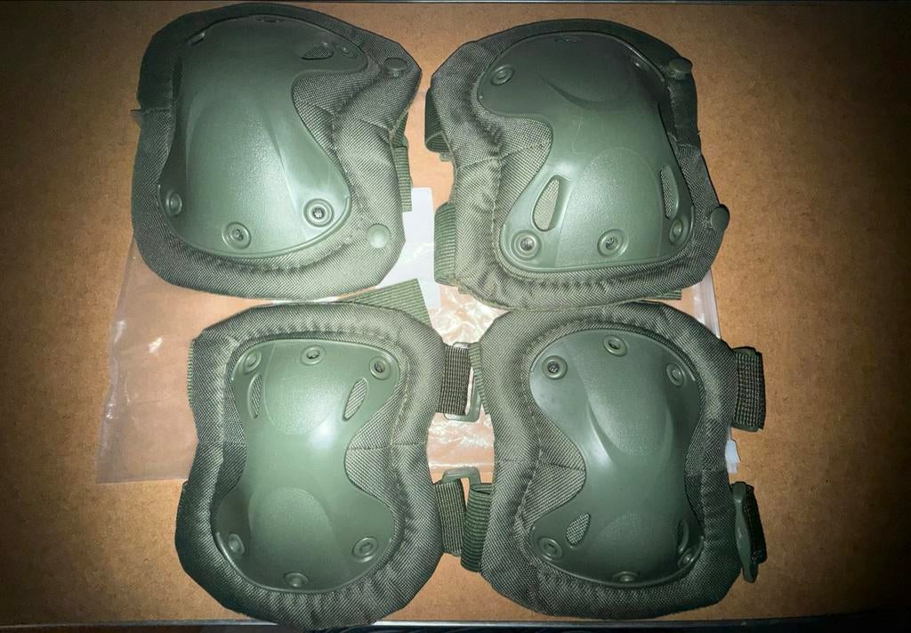 Knie- en elleboogbeschermers voor airsoft - Groen, Verzenden, Nieuw, Overige, Vechtsportbescherming