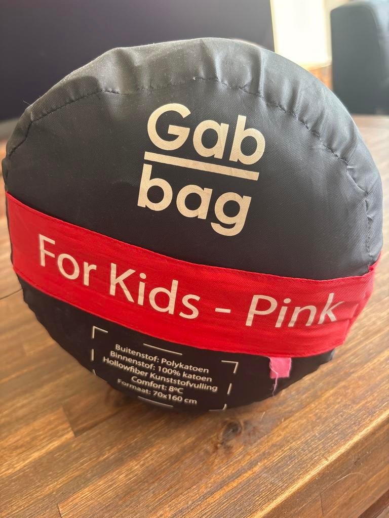 Gab bag Slaapzak voor kinderen - Roze, Caravans en Kamperen, Slaapzakken, Ophalen of Verzenden, Nieuw
