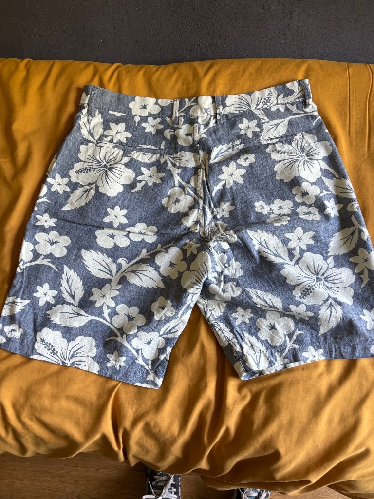 Hal Heren korte broek, linnen blauw met wit mt 52, Kleding | Heren, Maat 52/54 (L), Ophalen of Verzenden, Zo goed als nieuw, GAP