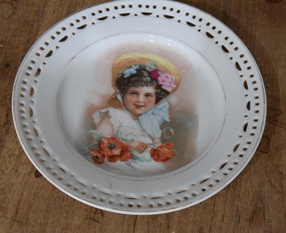 *~* Opengewerkt schaaltje / bordje *~* nostalgisch, Ophalen of Verzenden