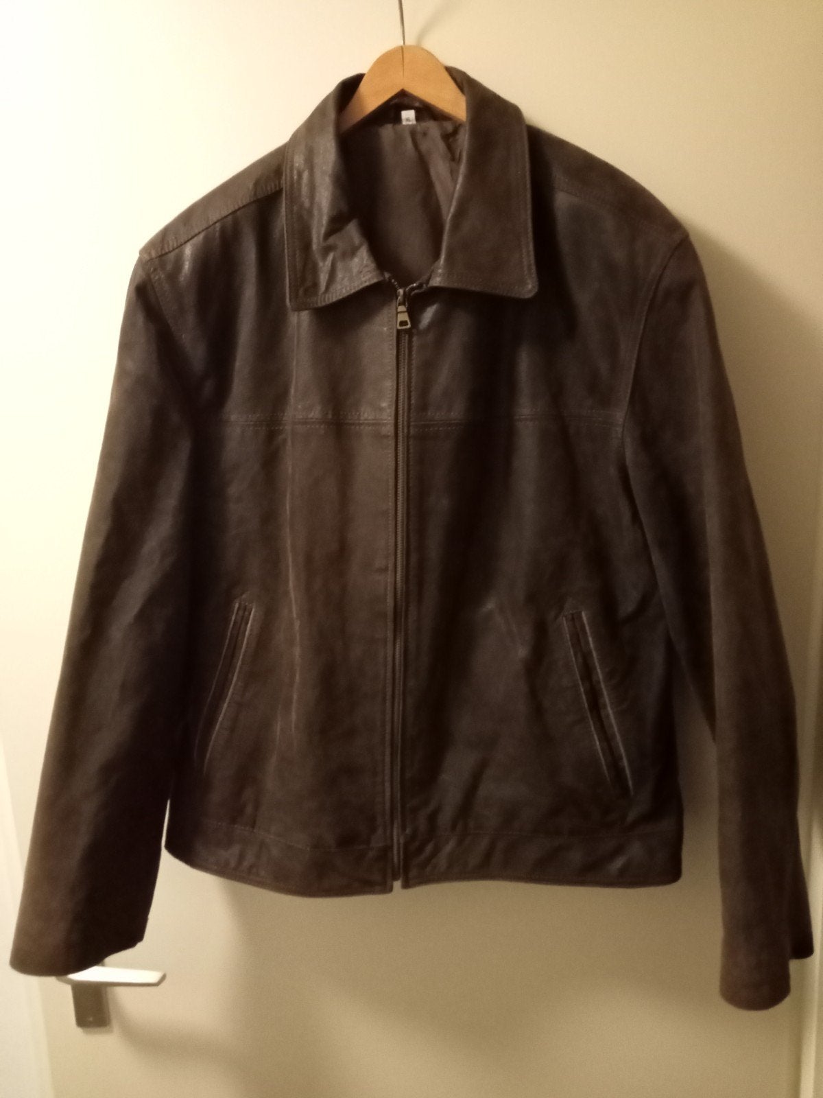 Leren jas heren XL - Donkerbruin, Kleding | Heren, Maat 56/58 (XL), Ophalen of Verzenden, Zo goed als nieuw, Onbekend
