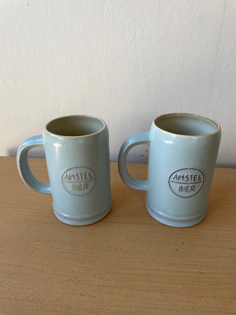 Amstel bierpul 2 stuks, Verzamelen, Biermerken, Ophalen, Zo goed als nieuw, Pul(len), Amstel