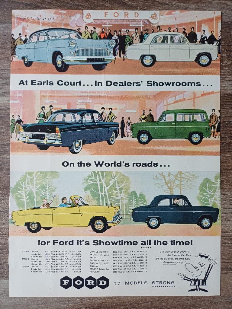 Originele Ford advertentie uit 1958, Verzenden, Gelezen, Ford
