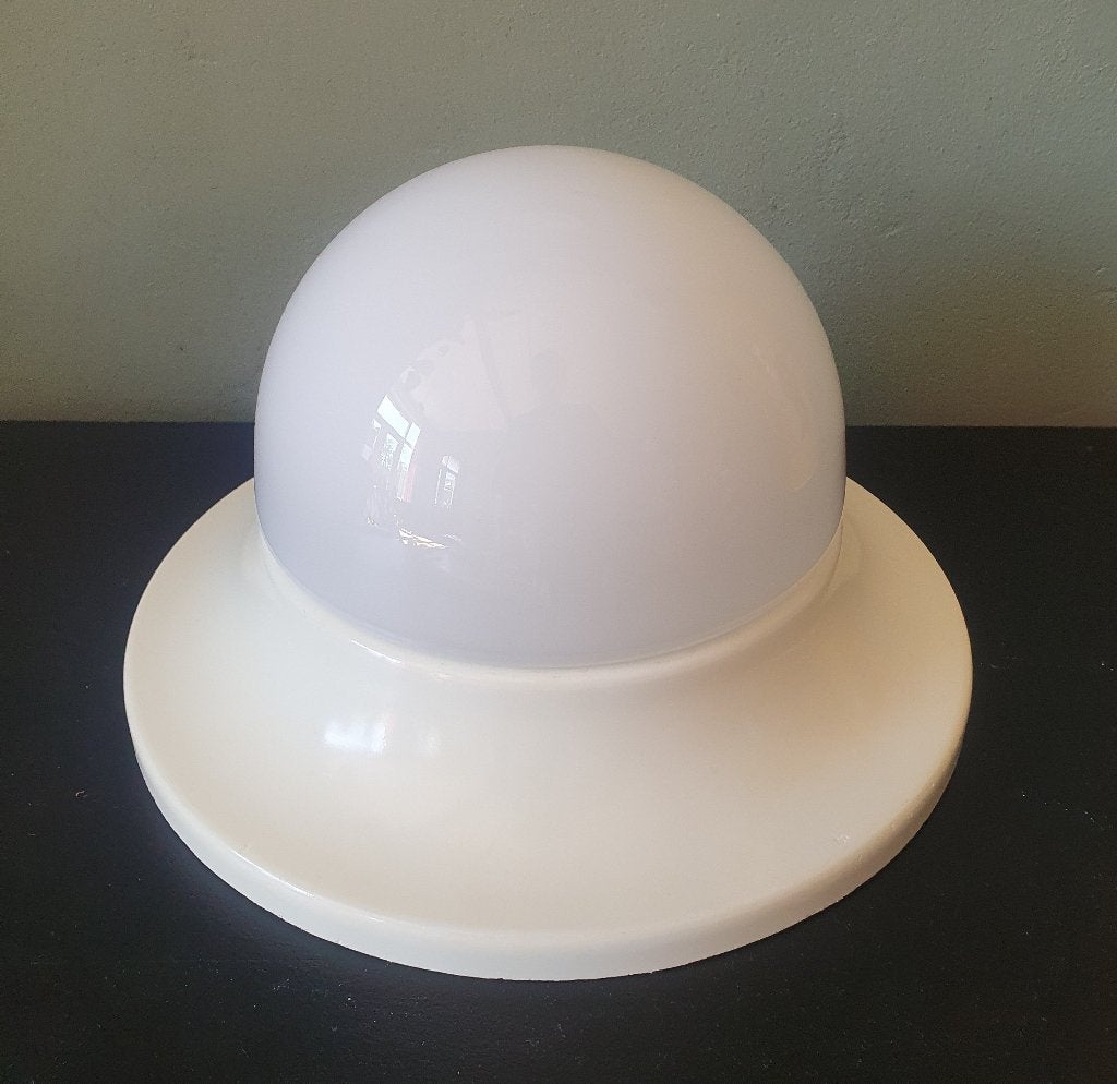 Vintage Massive plafondlamp - 80s design - Space Age, Huis en Inrichting, Ophalen of Verzenden, Gebruikt, Glas, Space age, retro, vintage