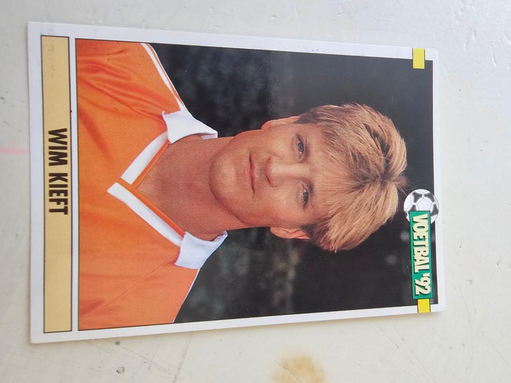 Wim Kieft Voetbal '92 Panini Plaatje, Ophalen of Verzenden, Gebruikt