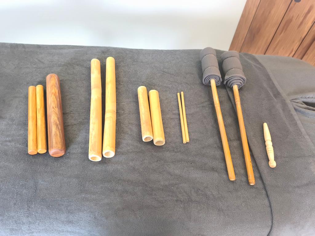 Set bamboestokken, Ophalen of Verzenden, Zo goed als nieuw