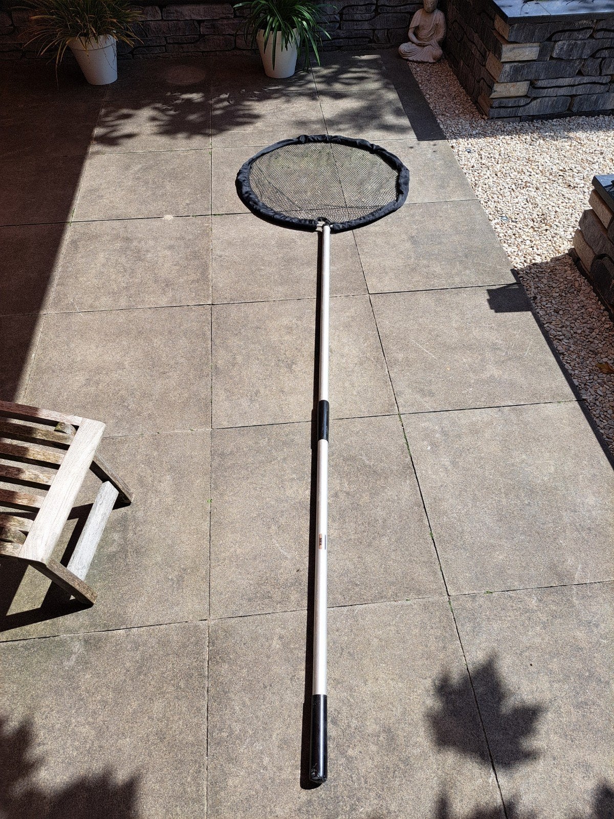 Koi vijver net rond 80cm met 2m steel, Ophalen, Gebruikt