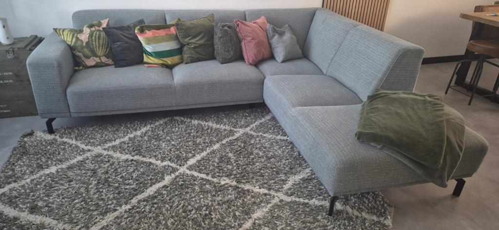 Hoekbank met chaise longue van Montel, Ophalen of Verzenden, Zo goed als nieuw, 150 cm of meer, Vierpersoons of meer