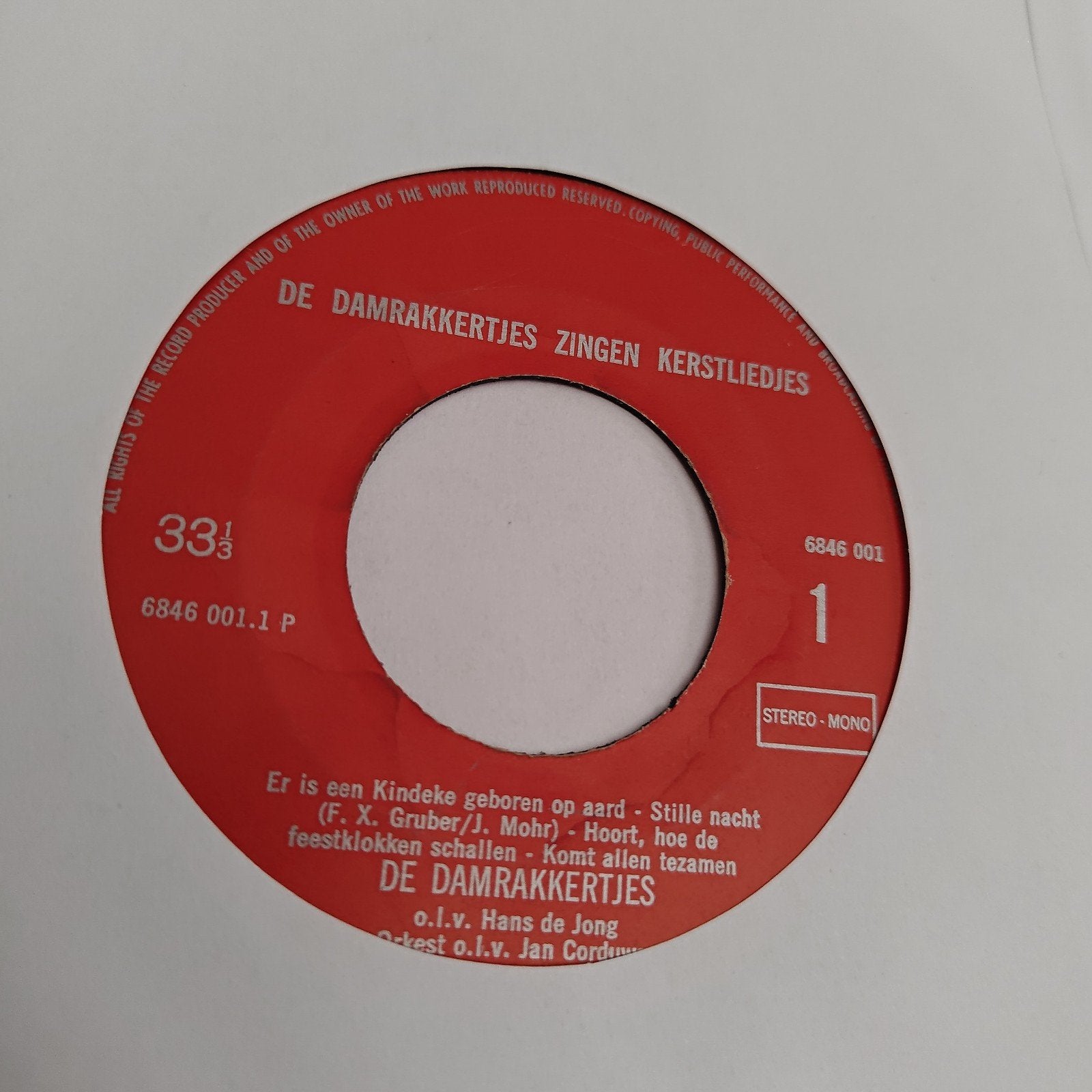 De Damrakkertjes Zingen Kerstliedjes - Vinyl Single, Cd's en Dvd's, Ophalen of Verzenden, Gebruikt, 7 inch