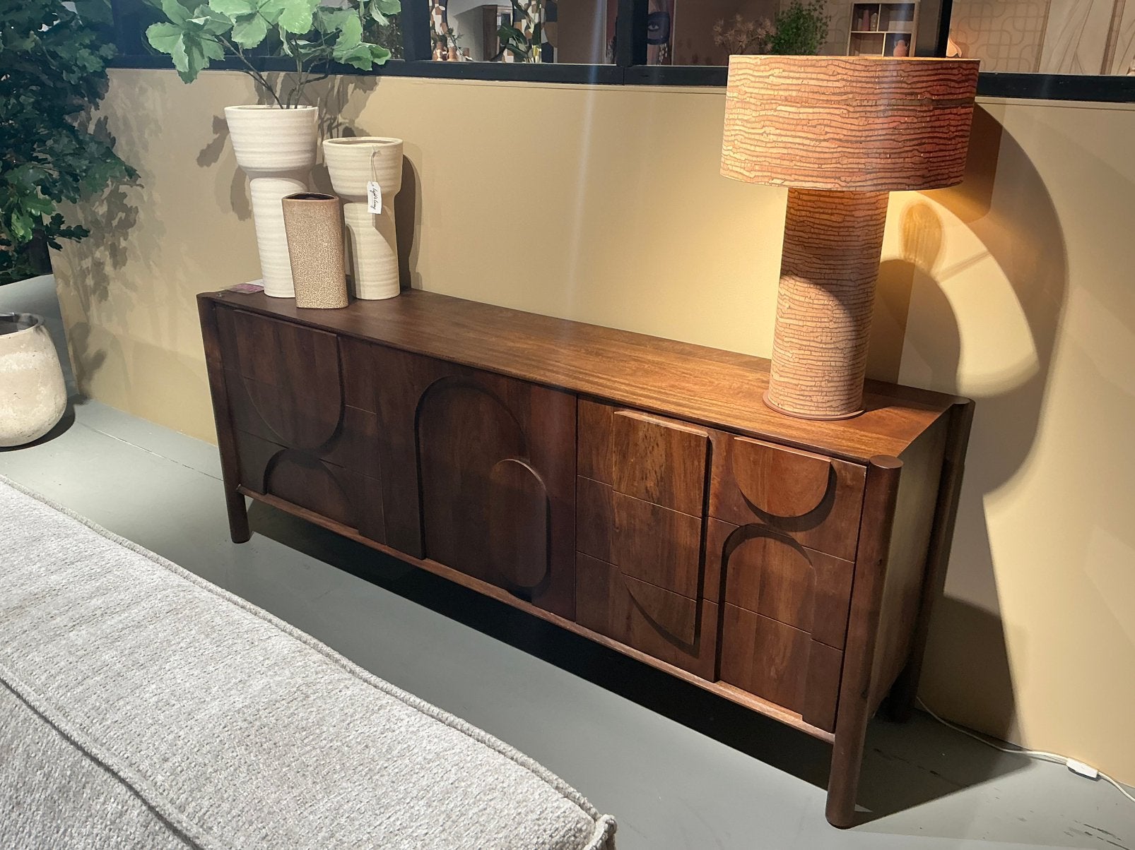 Dressoir, mango hout, Ophalen, Zo goed als nieuw, 25 tot 50 cm