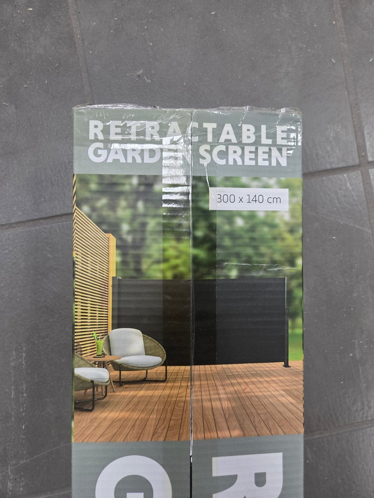 Uitschuifbaar Tuinscherm 300x140 cm - Nieuw in doos, Tuin en Terras, Overige materialen, 100 tot 150 cm, Onbekend, Nieuw