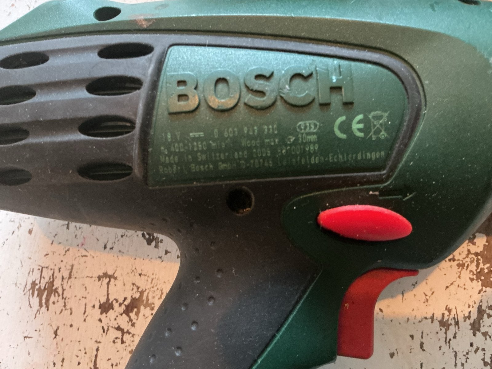 Bosch 18V Accuboormachine (Zonder accu en lader), Gebruikt, Variabele snelheid, Ophalen of Verzenden, Boor- en Schroefmachine