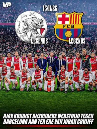 Ajax Barcelona legends vak 404 naast elkaar 2tot8, Eén persoon