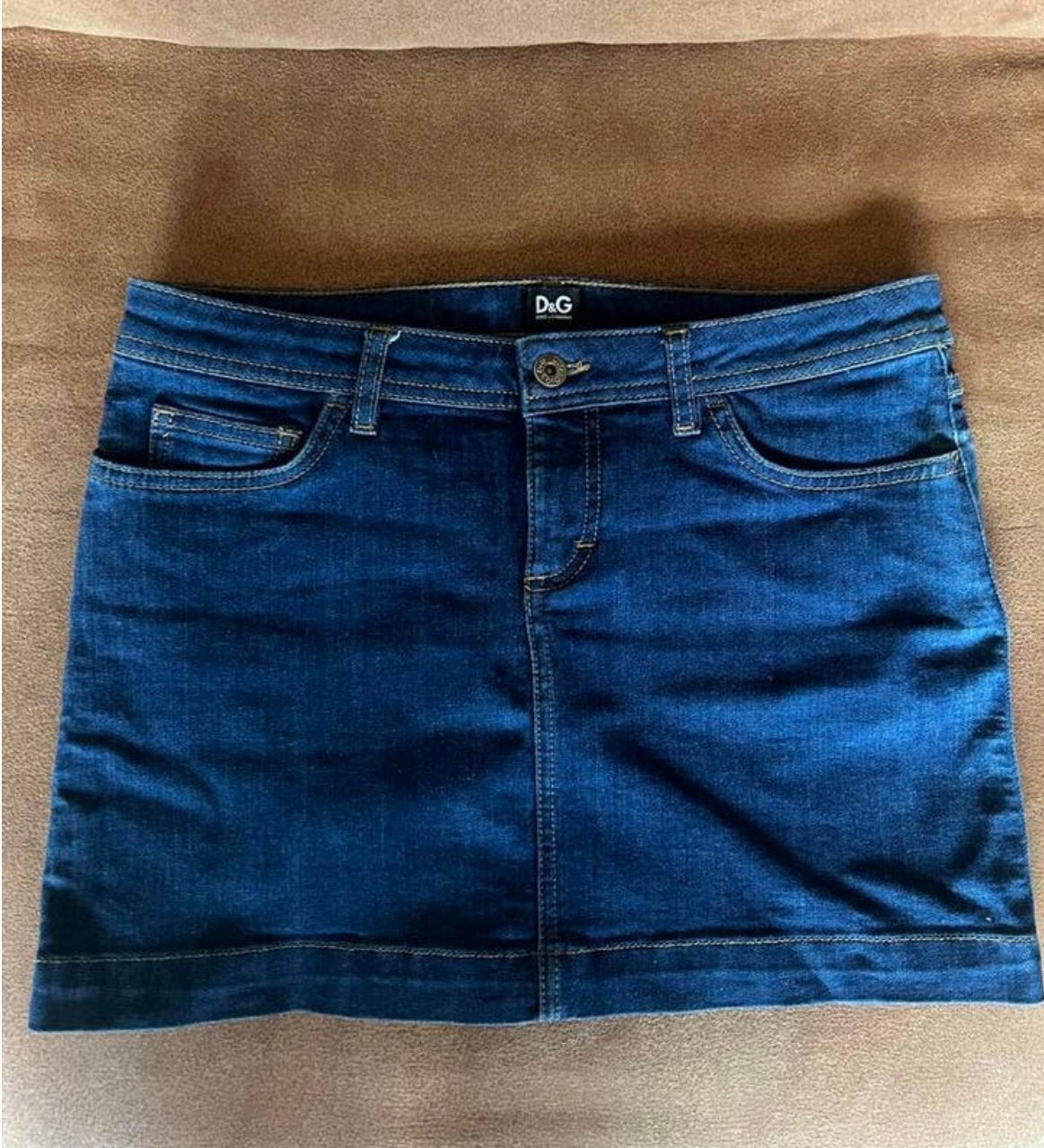 Dolce & Gabbana mini denim rok, Blauw, Ophalen of Verzenden, Zo goed als nieuw, Maat 36 (S)