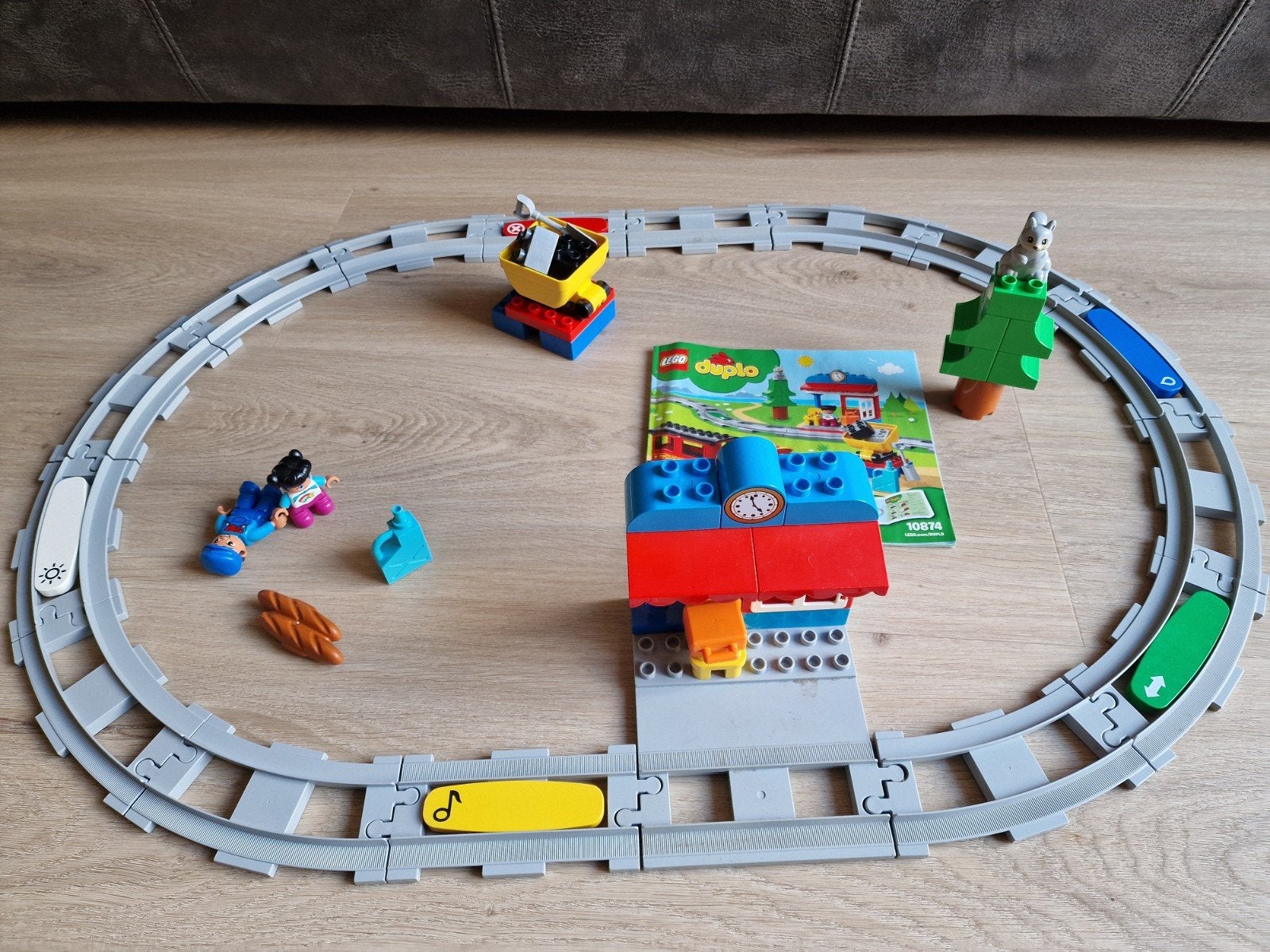 Duplo Stoomtreinset (excl. trein), Gebruikt, Accessoire, Ophalen of Verzenden, Inclusief minifiguren