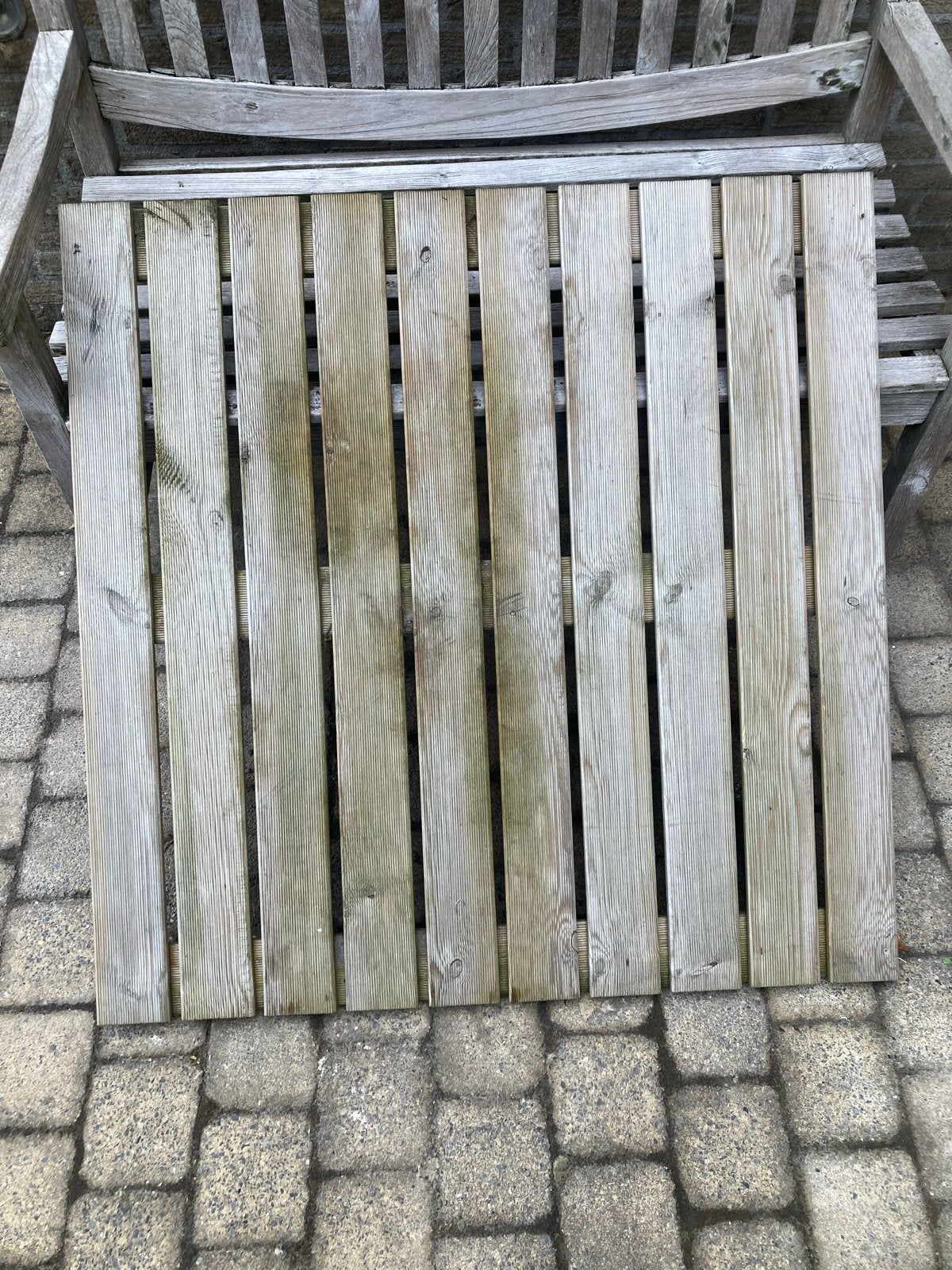 Houten vlonder tegels 1x1 meter - Nieuw en gebruikt, Ophalen, Gebruikt, Hout