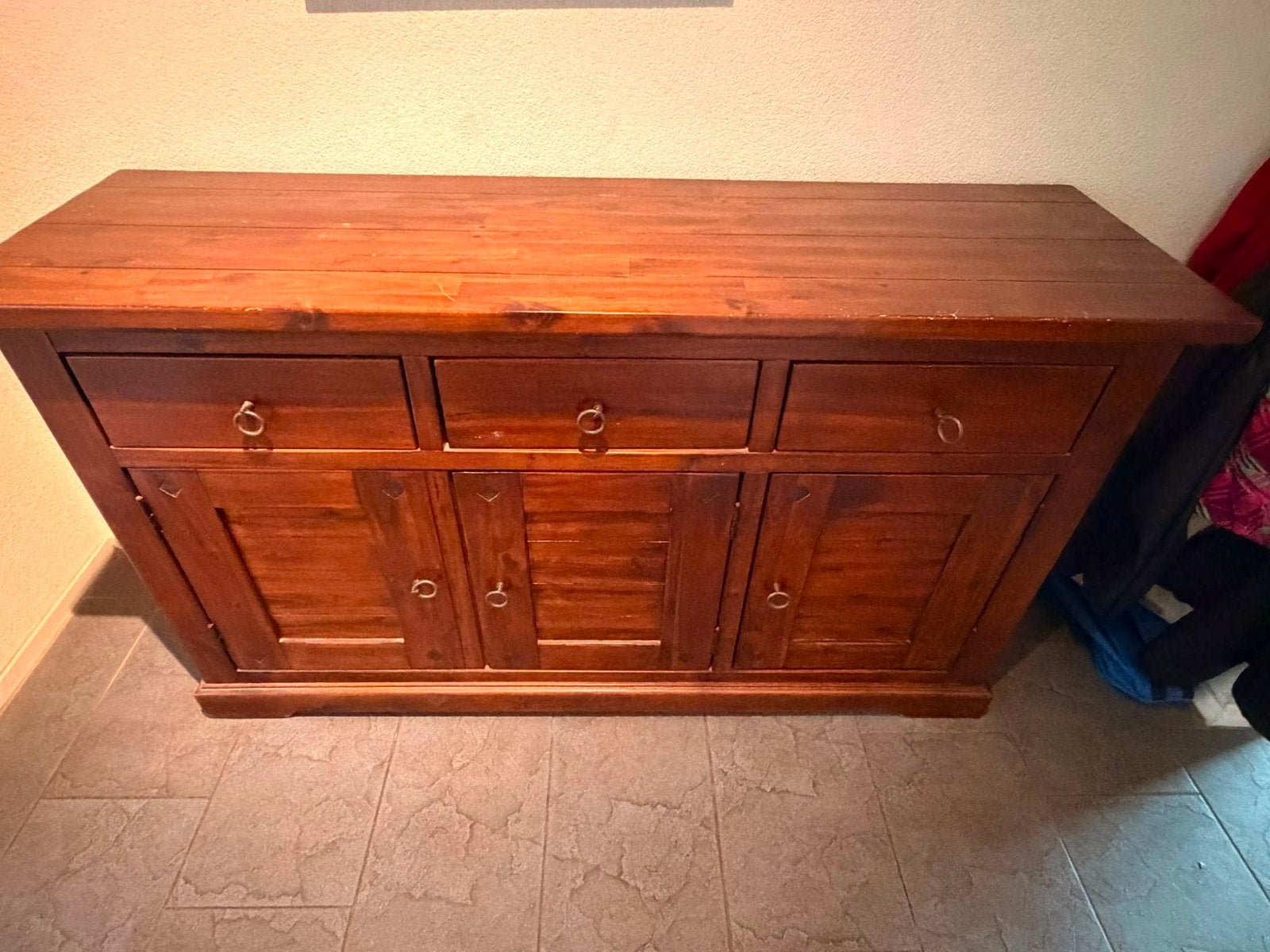 Indische dressoir notenhout, Ophalen, 25 tot 50 cm, 150 tot 200 cm
