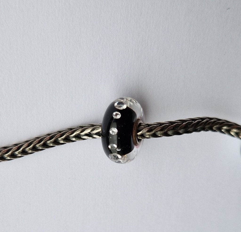 Tk: originele Trollbeads kraal Diamond Like Black zgan!, Verzenden, Zo goed als nieuw, Trollbeads, 1 bedel