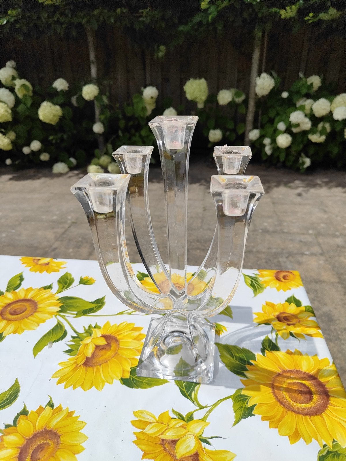 Elegante kristallen kandelaar met 5 armen, Antiek en Kunst, Antiek | Kandelaars, Ophalen
