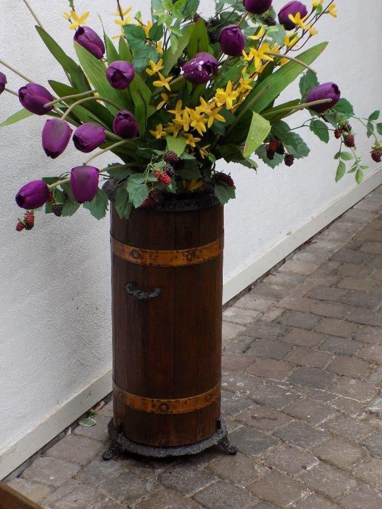 Bloemenbak parapluiestandaard vintage brocante antiek, Ophalen of Verzenden, Gebruikt, Hout