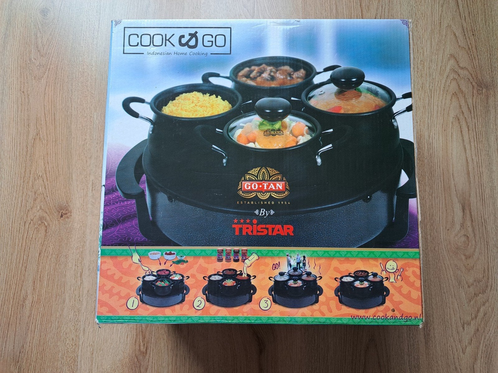 Cook & Go Go-Tan Tristar Wokset, Witgoed en Apparatuur, Gourmetstellen, Ophalen of Verzenden, Zo goed als nieuw, 4 t/m 7 personen