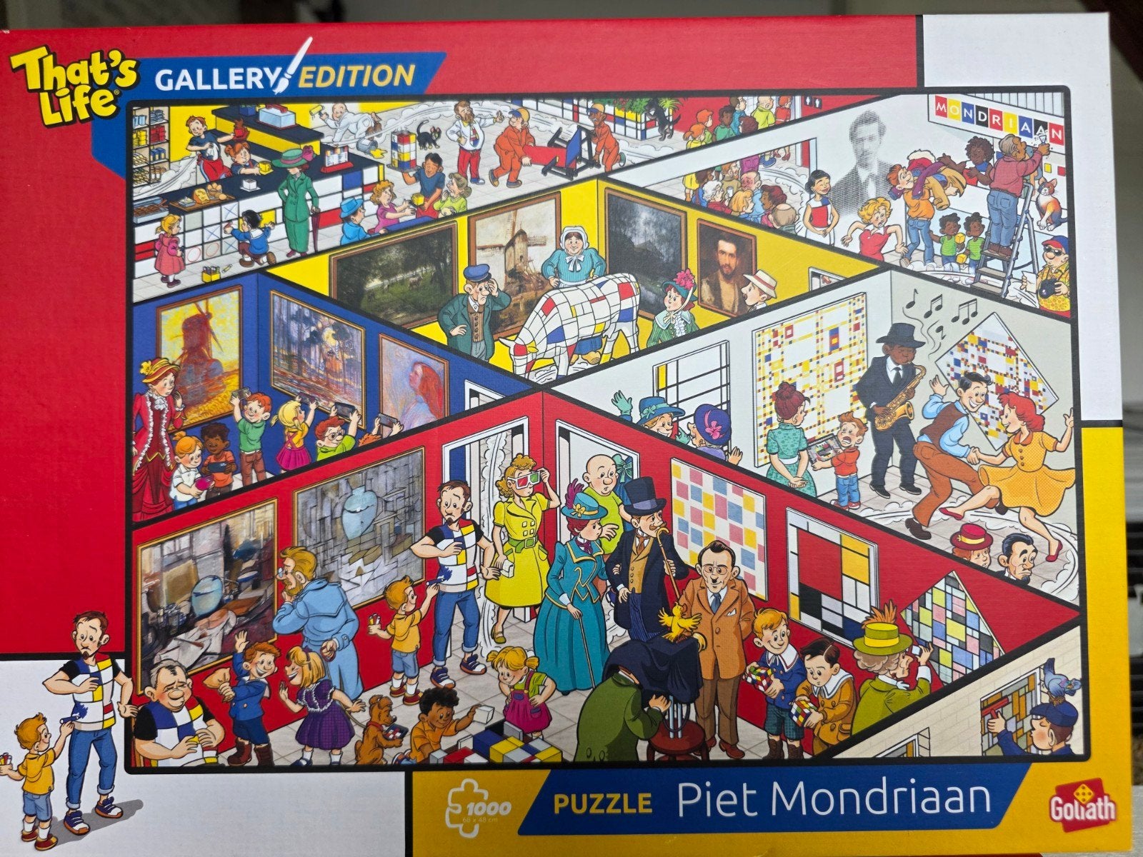 Legpuzzel THATS LIFE 1000 st Piet Mondriaan, Ophalen of Verzenden, 500 t/m 1500 stukjes, Zo goed als nieuw, Legpuzzel