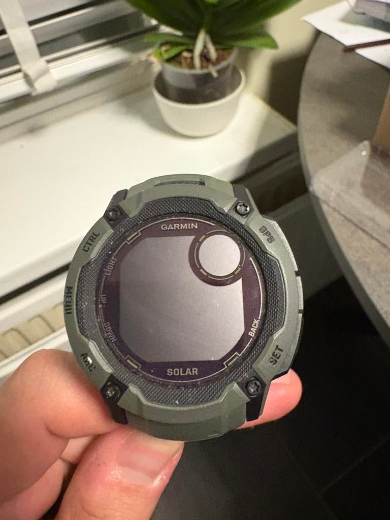 Garmin instinct 2x solar in perfecte staat!, Verzenden, Zwart, Zo goed als nieuw, Kompas