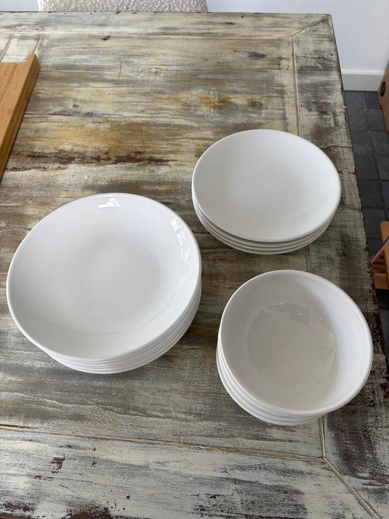 Dille en kamille aardewerk servies, Ophalen, Gebruikt, Schaal, Rond
