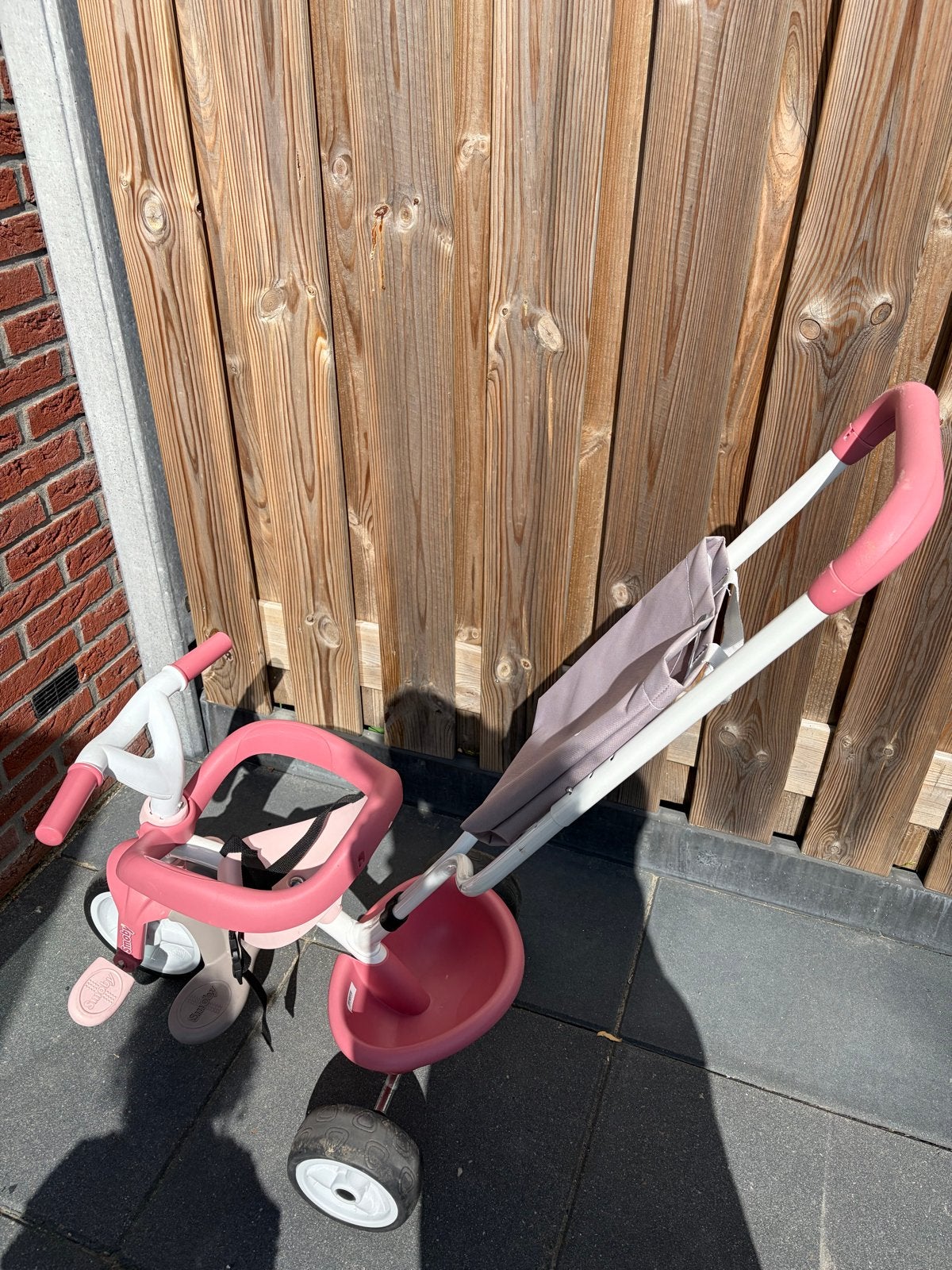 Smoby Be Move driewieler roze met duwstang, Fietsen en Brommers, Ophalen, Gebruikt, Duwstang