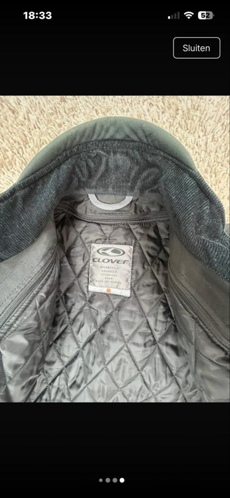 Clover textiel motorjas damesmaat S, Ophalen of Verzenden, Tweedehands, Dames, Jas | textiel