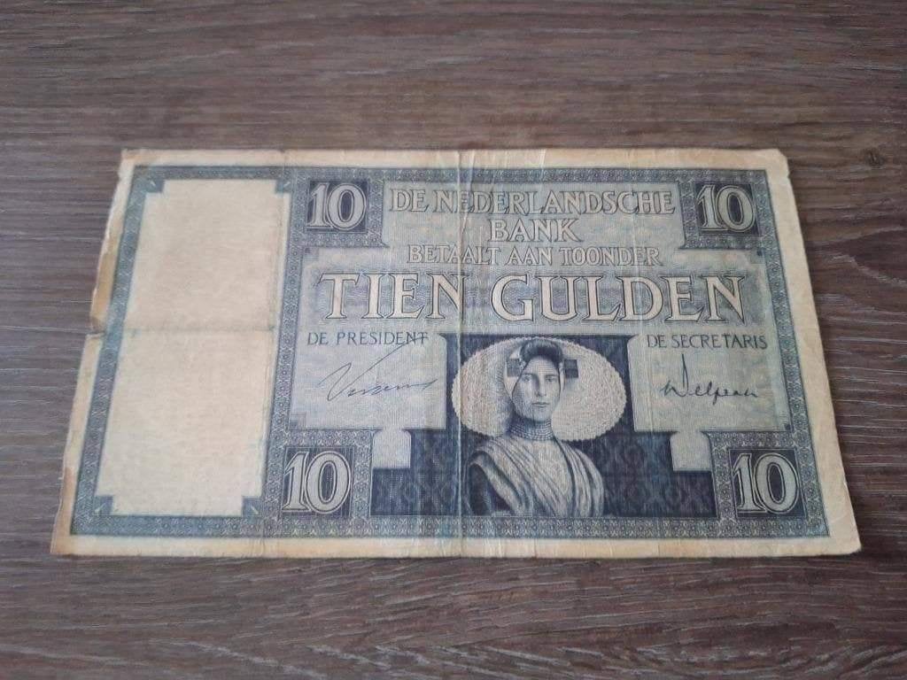 Zeldzaam biljet 10 gulden Zeeuws Meisje 1930, WC-serie, Ophalen of Verzenden, 10 gulden