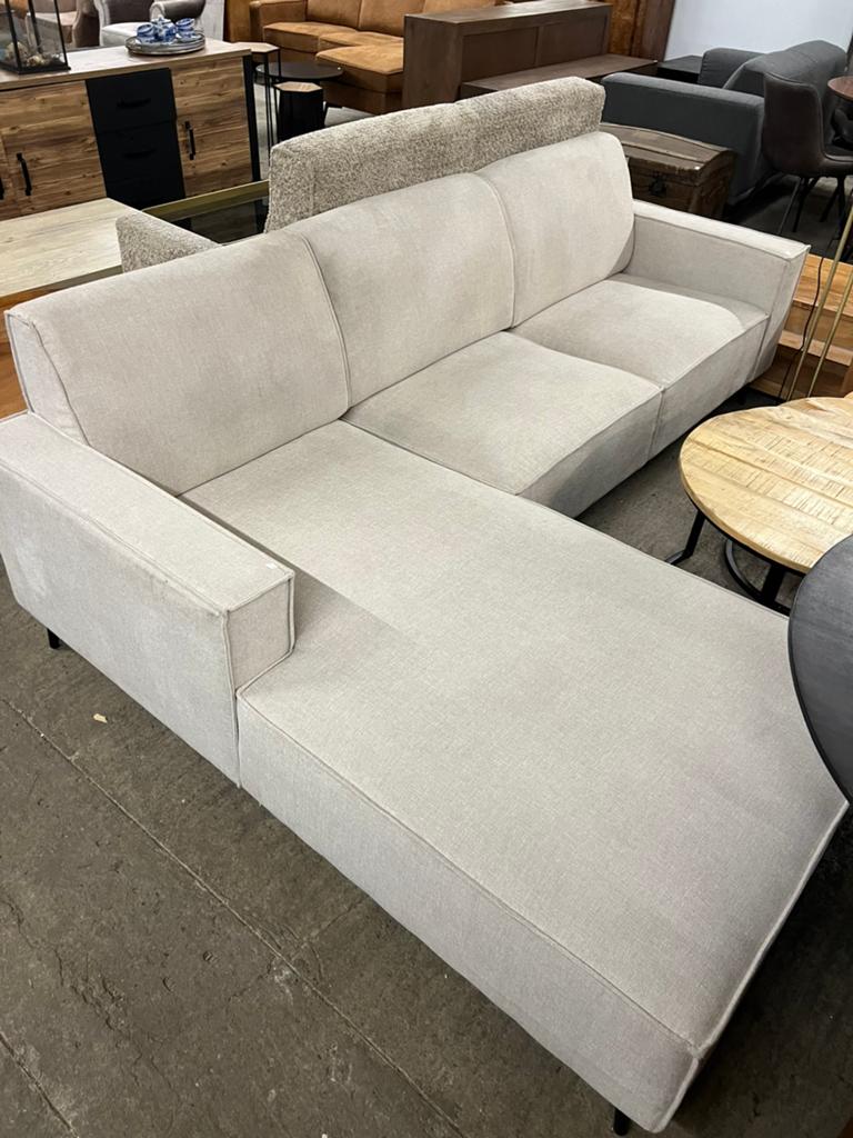 Beige hoekbank 85/245/44cm, Ophalen, ., 75 tot 100 cm, .