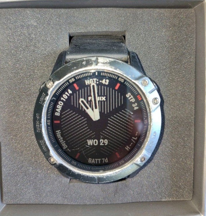 Garmin Sapphire Fenix 6x, Gebruikt, Ophalen of Verzenden, Waterdicht, Hoogte