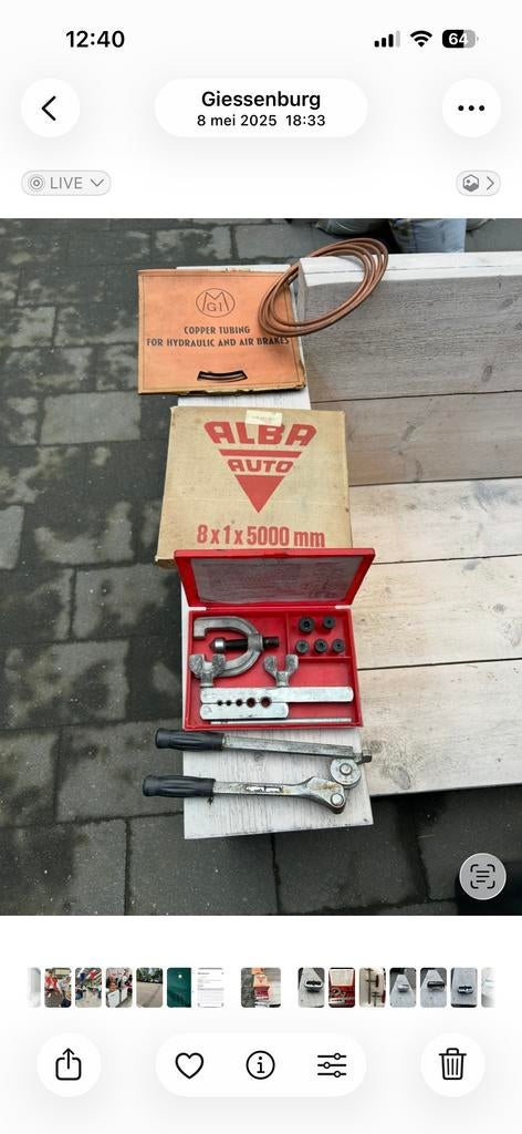 Remleiding gereedschap set met koperen leiding, Ophalen of Verzenden, Gebruikt, Universele onderdelen