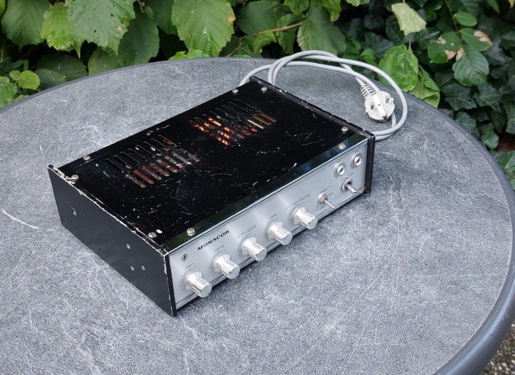 Monacor PA500 transistor versterker., Overige merken, Ophalen of Verzenden, Minder dan 60 watt, Gebruikt